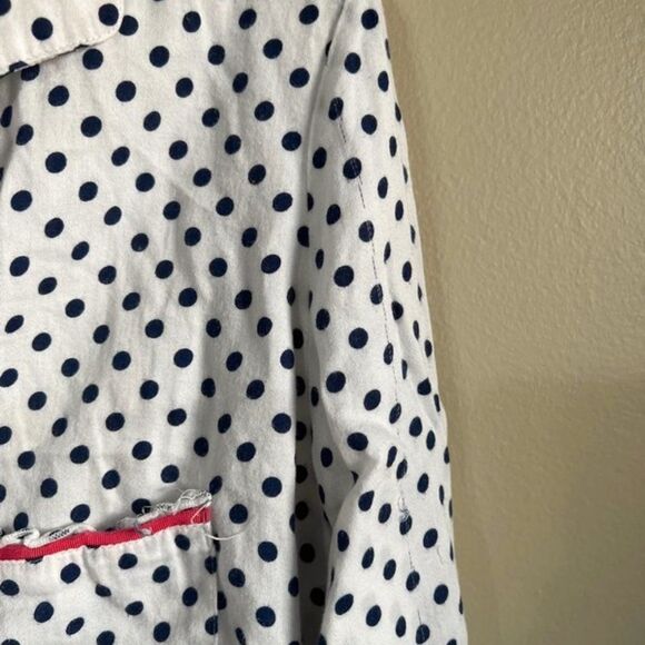 Victoria's Secret navy and white polkadot pajama top medium - Picture 5 of 6